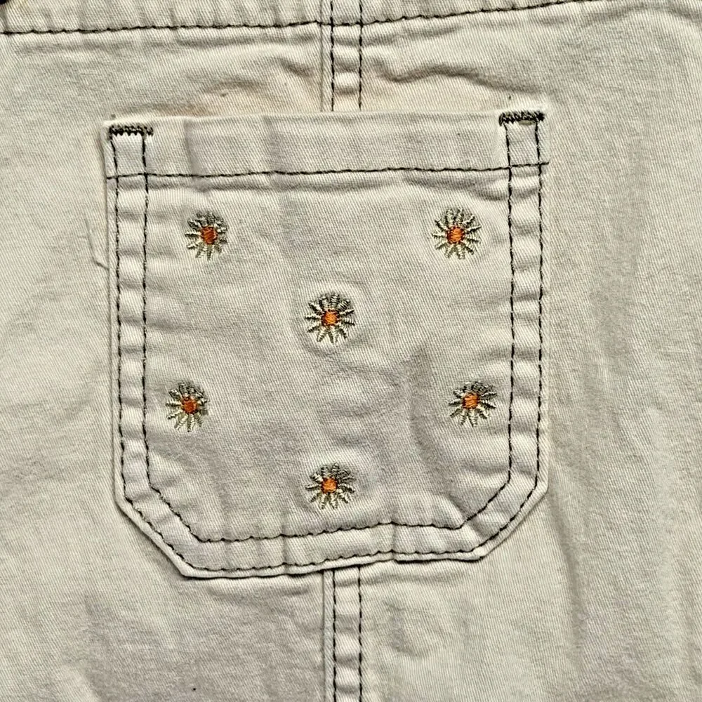 Vintage Pietro By Piers Magic Dreams Girls Size 10 Cream Daisy Shortalls
